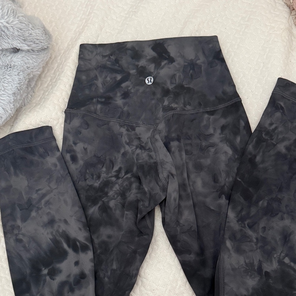 lululemon athletica Black Tie-Dye Leggings